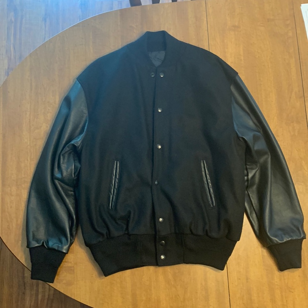 Men’s leather varsity coat
